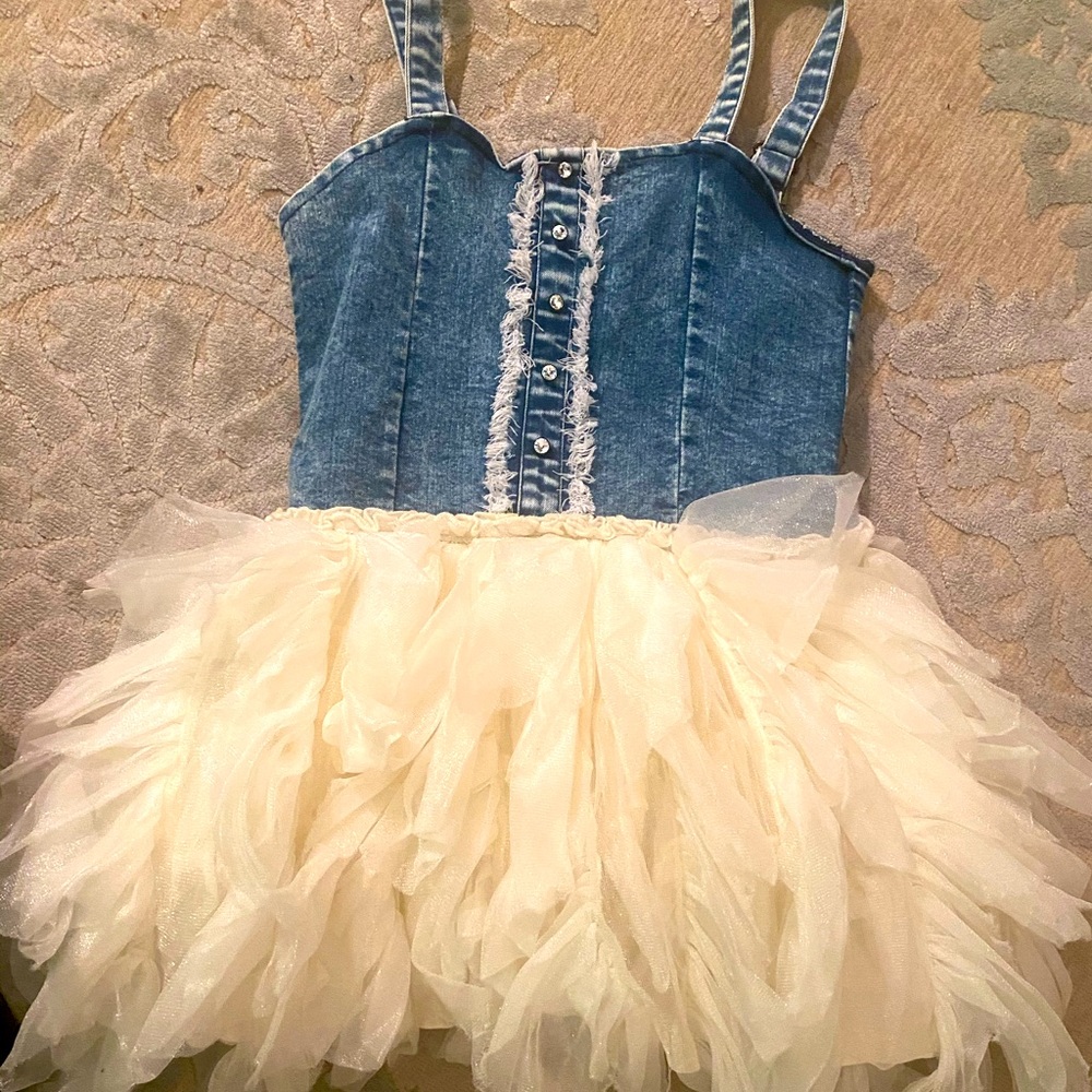 Ooh la la couture jean tutu dress